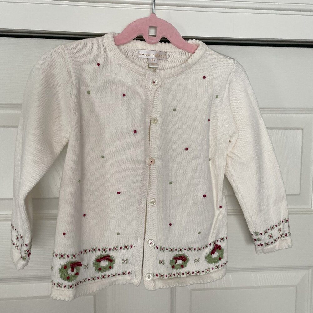 Beautiful Vintage Maggie & Zoe Holiday Sweater for Girls Size 4T